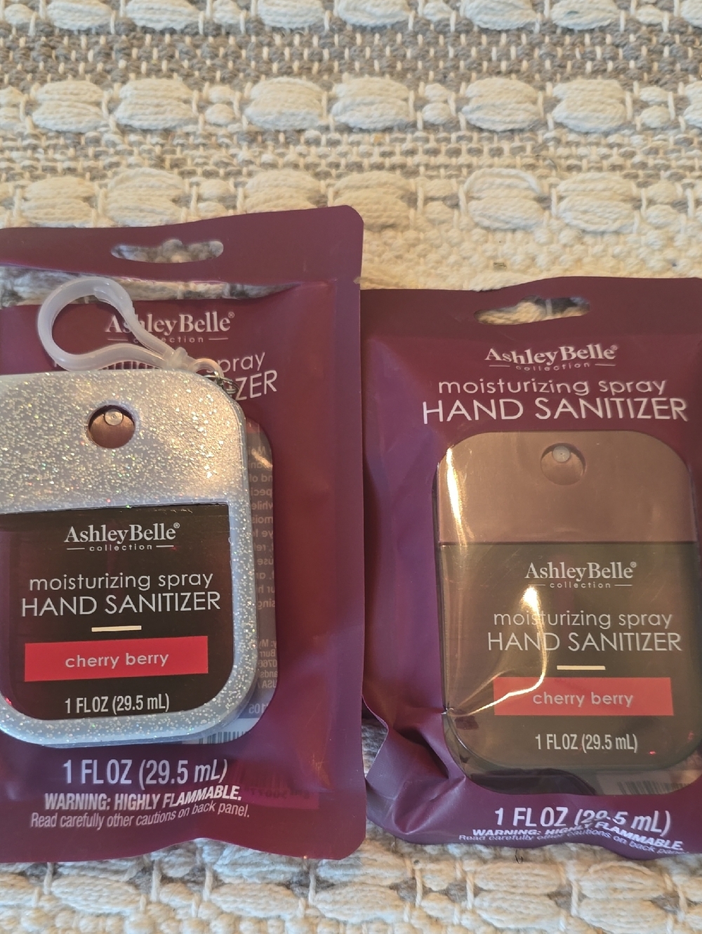 Ashley Belle.  Cherry Berry Moisturizing Spray Hand Sanitizer - Plum